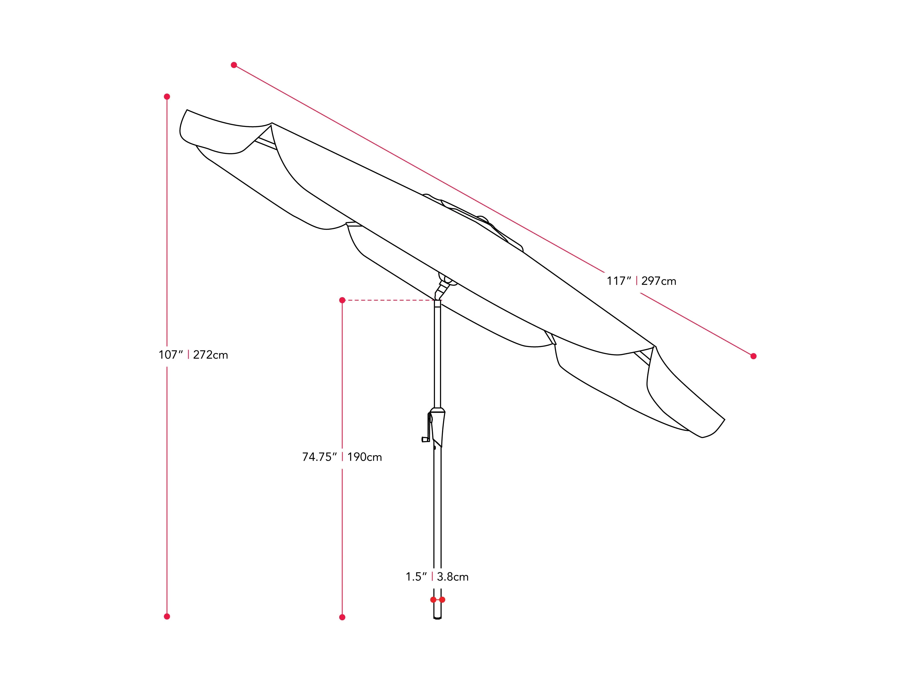 10ft Round Yellow Patio Umbrella