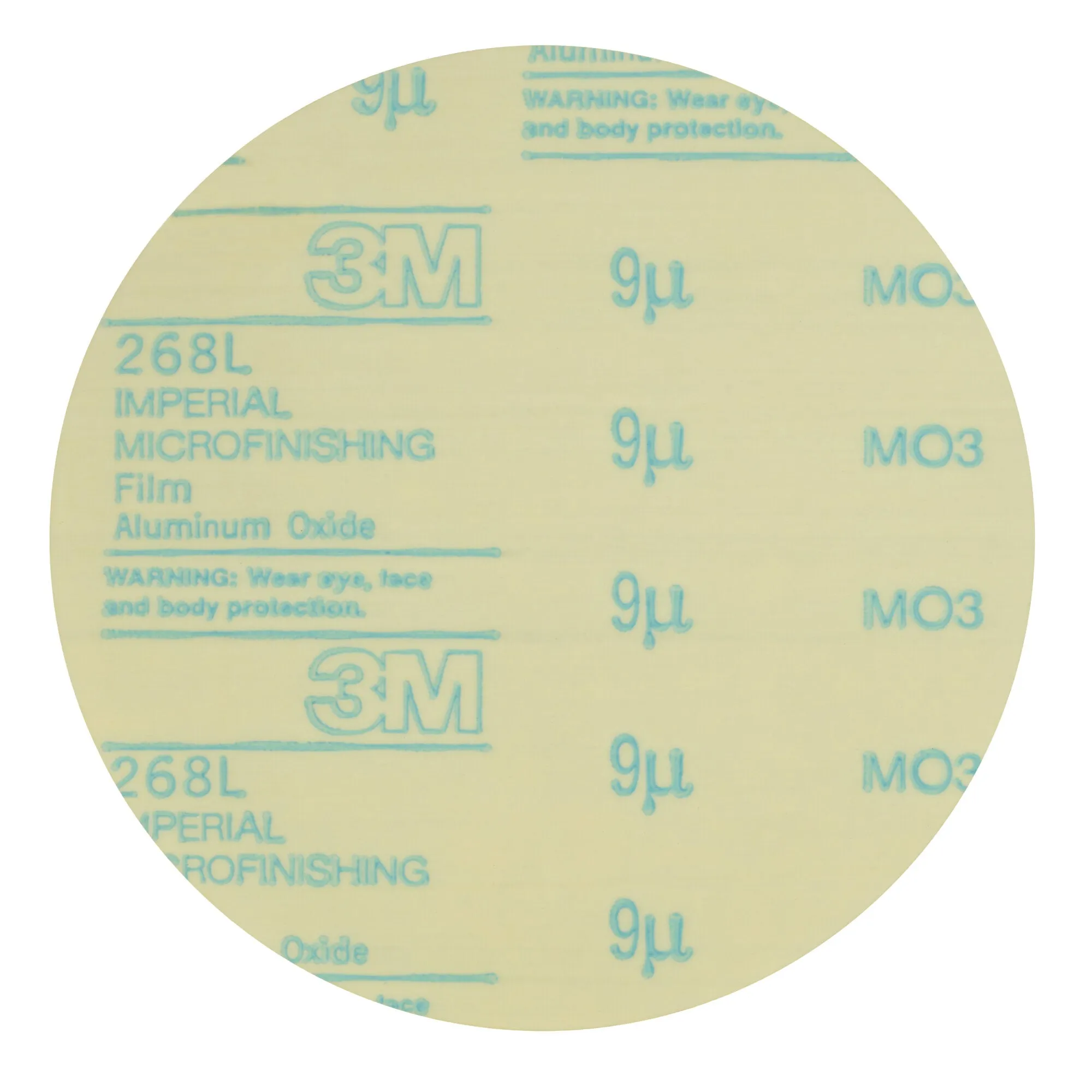 3M Hookit Microfinishing Film Disc 268L, 30 Mic 3MIL, Type D, 5 in,Die 500LG