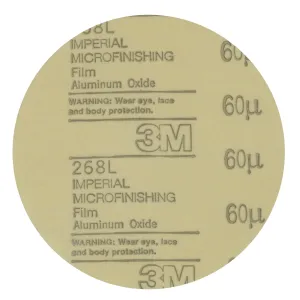 3M Microfinishing PSA Film Disc 268L, 60 Mic 3MIL, Type D, 1 in x NH,Die 100N