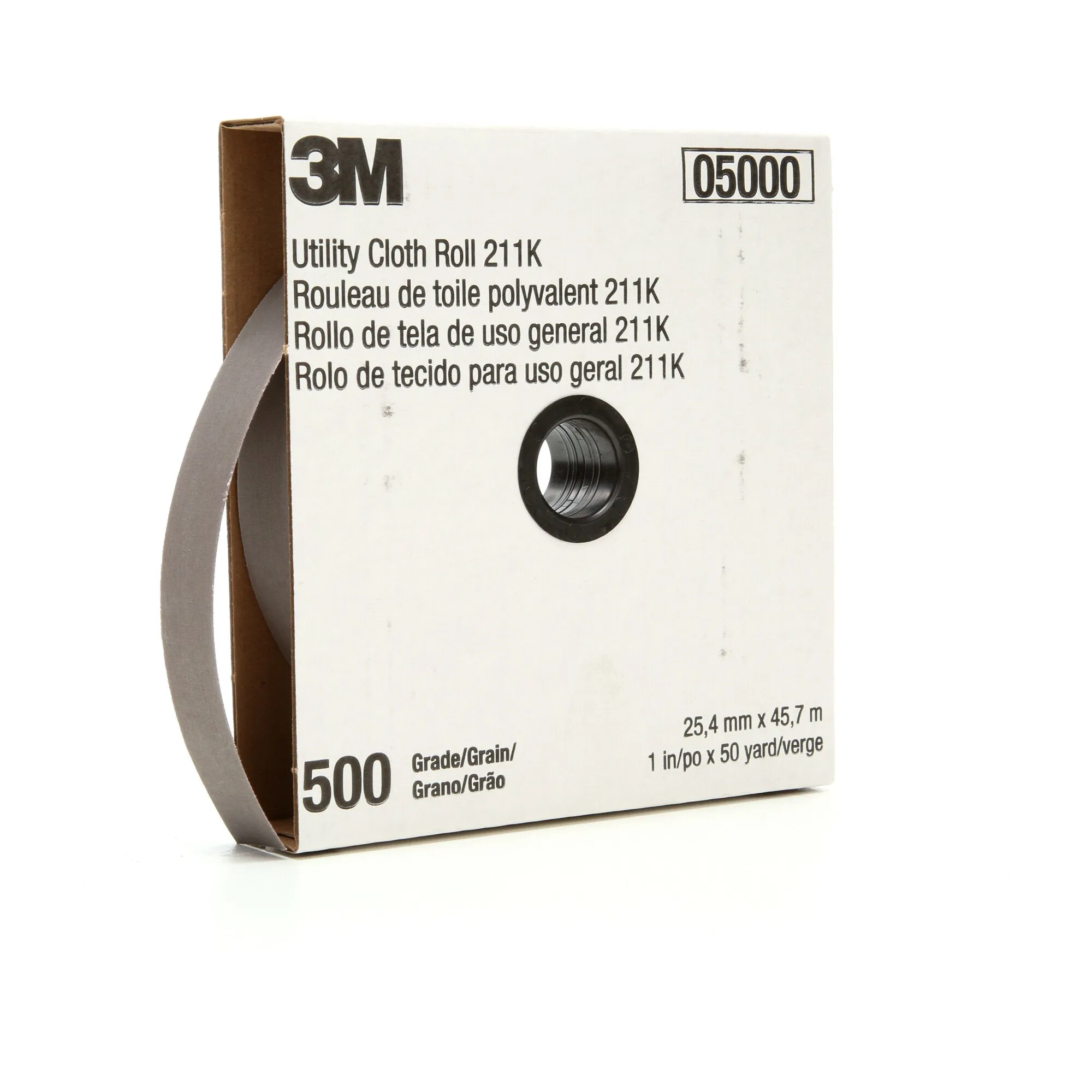 3M Utility Cloth Roll 211K, 500 J-weight, 1 in x 50 yd