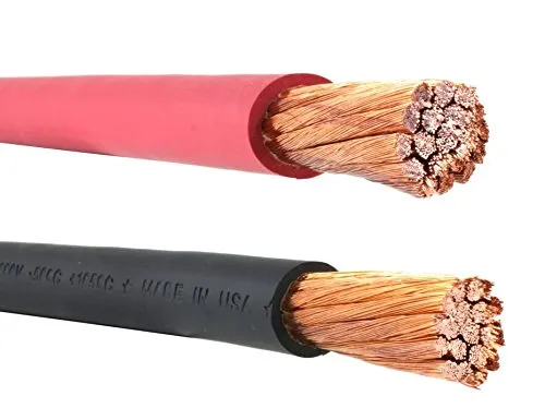 4/0 Gauge AWG - Flex-A-Prene® - Welding/Battery Cable - Black & Red - 600 V - Made in USA (50 FEET OF EACH COLOR)