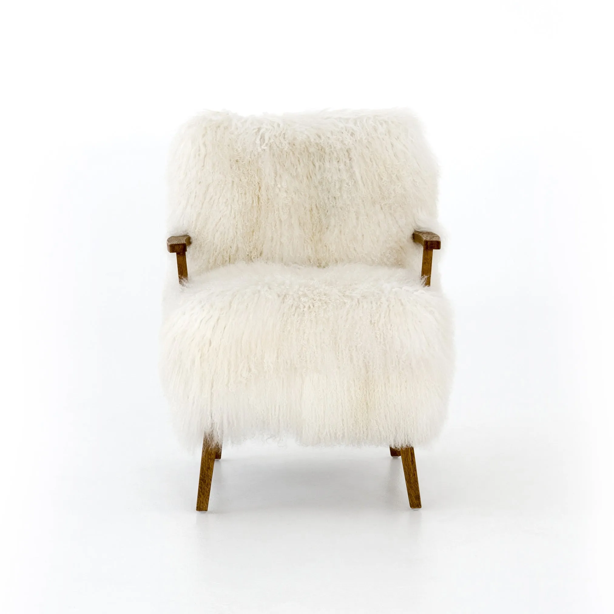 Ashland Armchair Oak and Mongolion Cream Fur