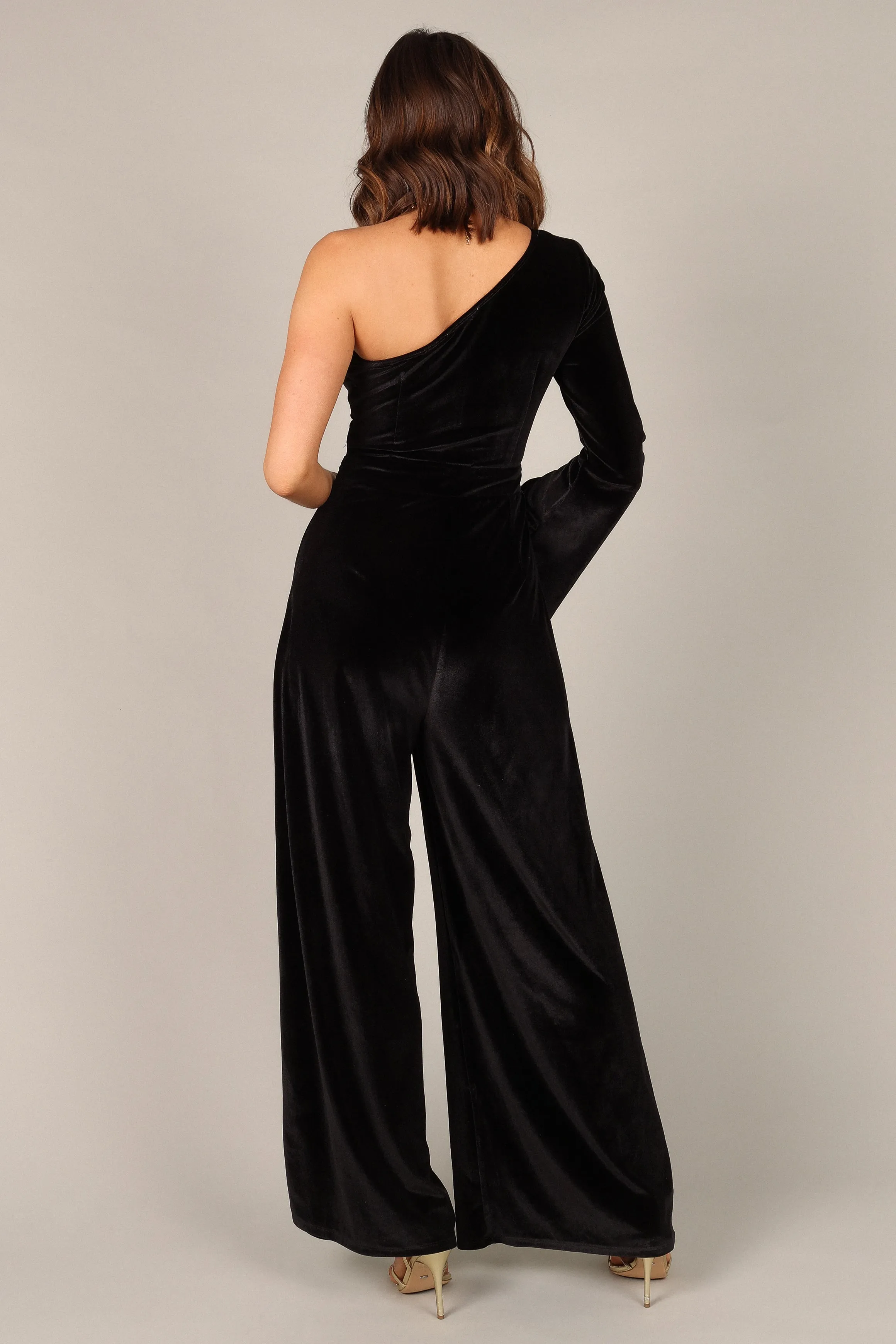 Avery Velvet Jumpsuit - Black