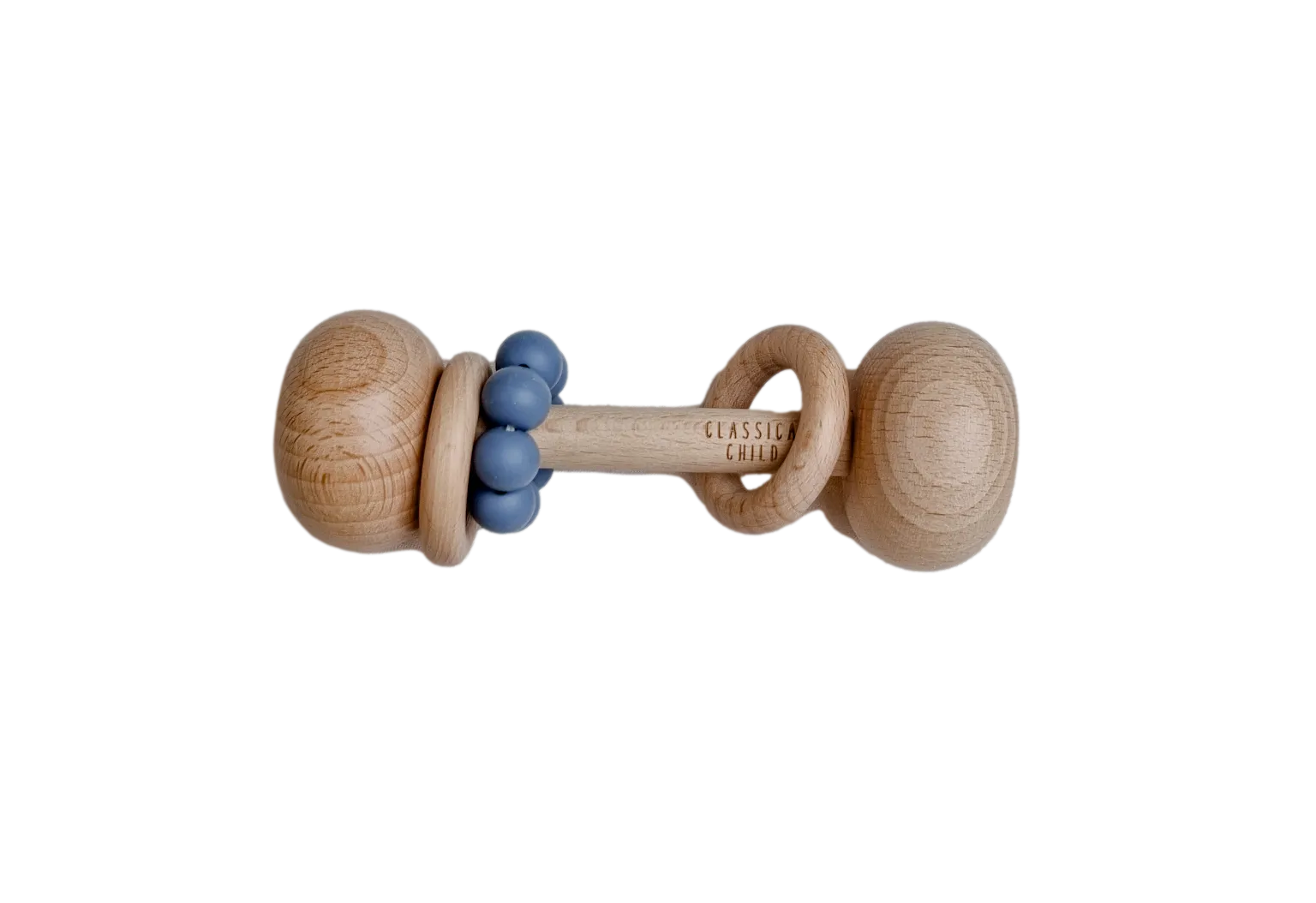 Beech & Silicone Rattle Denim