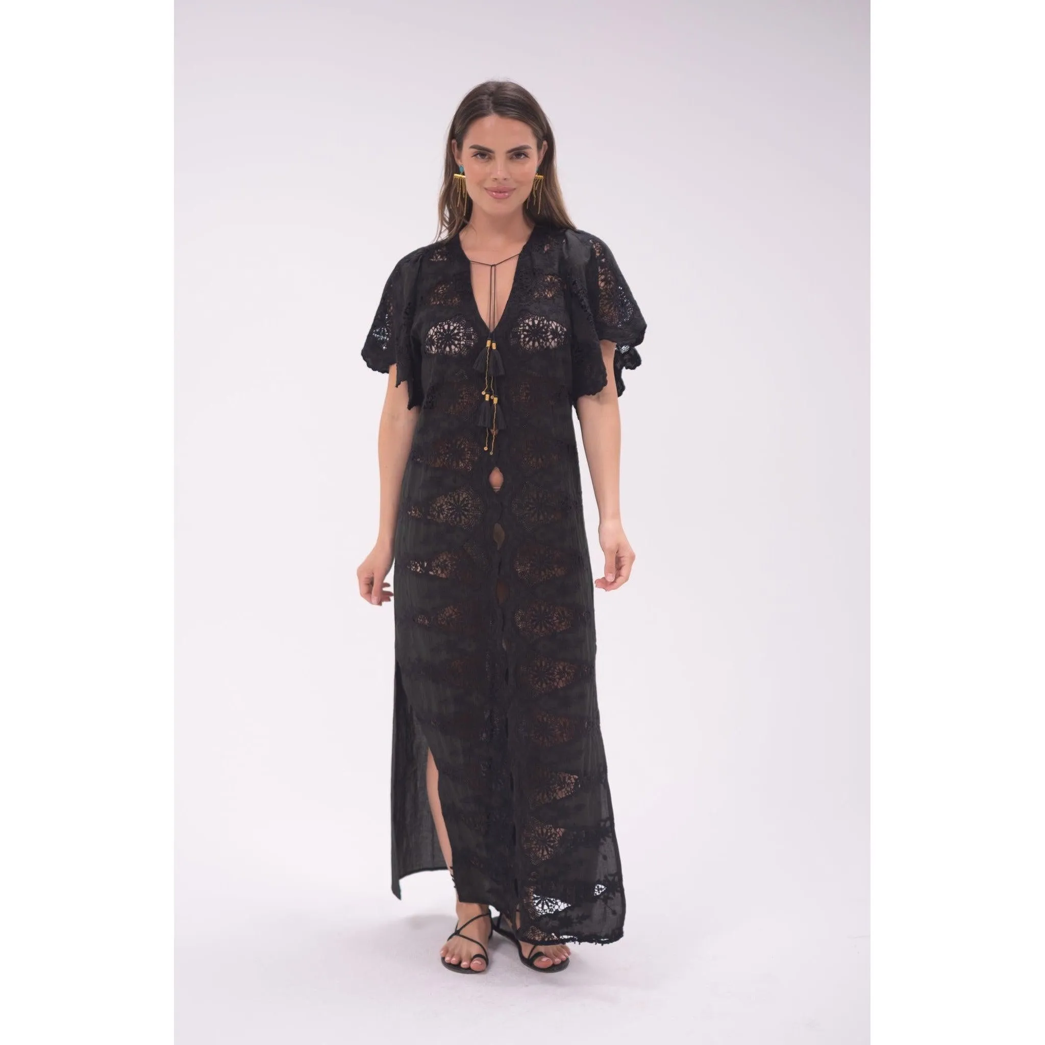 Black Angel Kaftan Lace