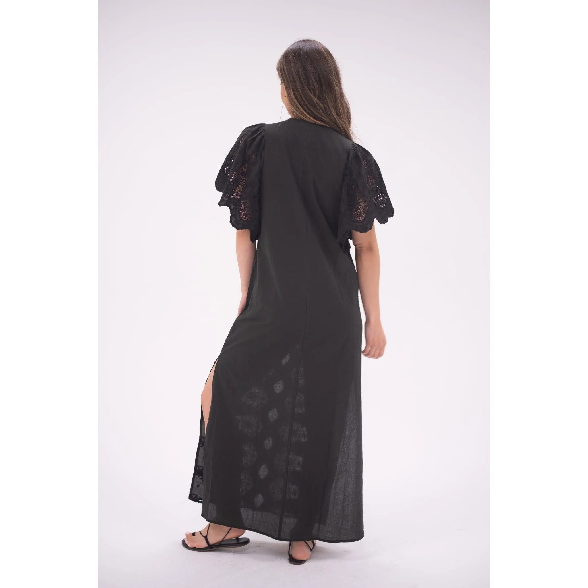 Black Angel Kaftan Lace