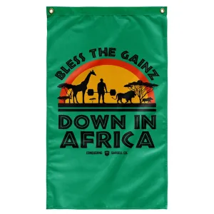 Bless the Gainz down in Africa - 3' x 5' Polyester Flag