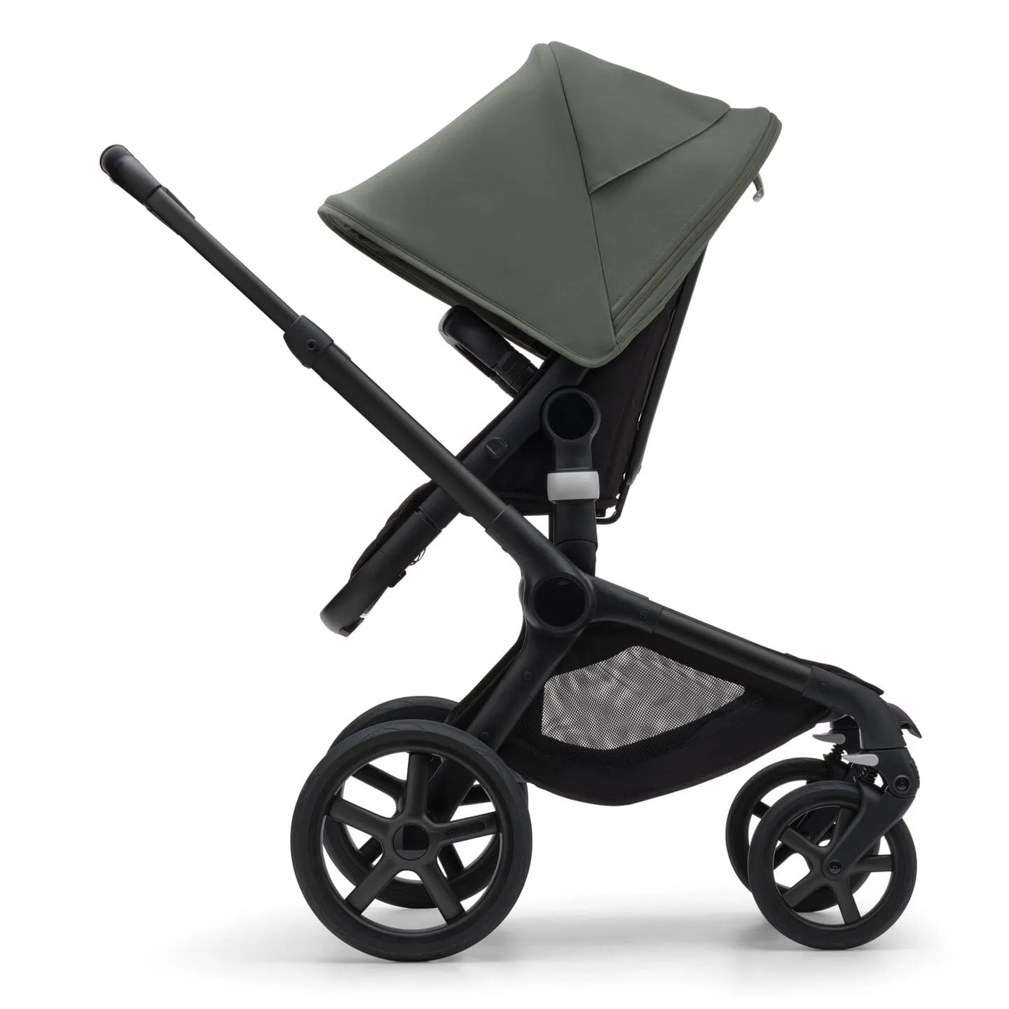 Bugaboo Fox 5 Bassinet & Seat Stroller - Black Chassis-Forest Green - Black