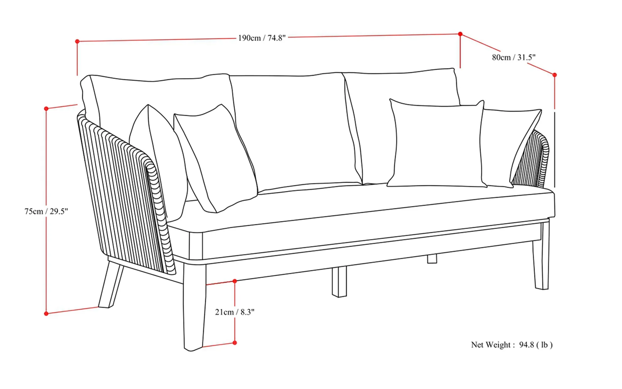 Carmel Outdoor Sofa