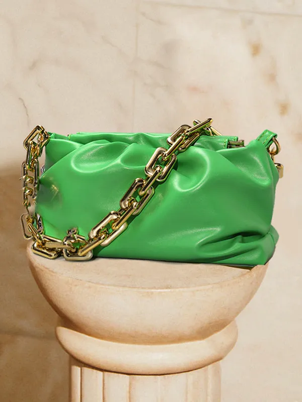 Chains Pleated Split-Joint Bags Handbags