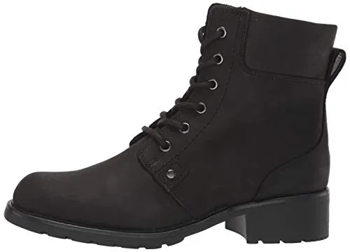 Clarks womens Orinoco Spice Ankle Boot, Black Leather, 7.5 Wide US