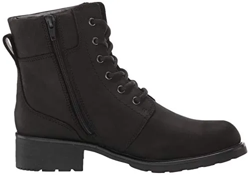 Clarks womens Orinoco Spice Ankle Boot, Black Leather, 7.5 Wide US