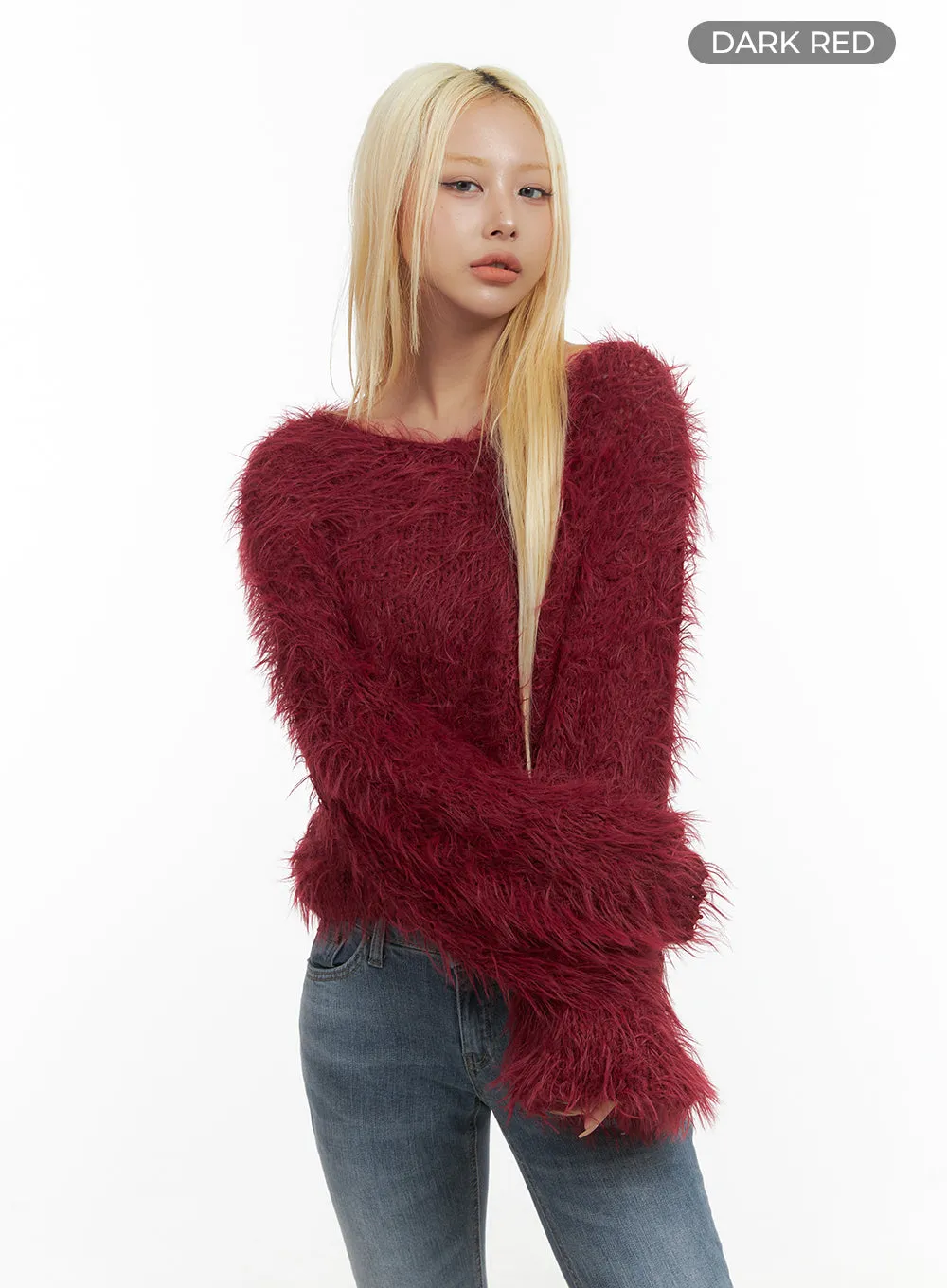 Crop Fur Knit Top CO414