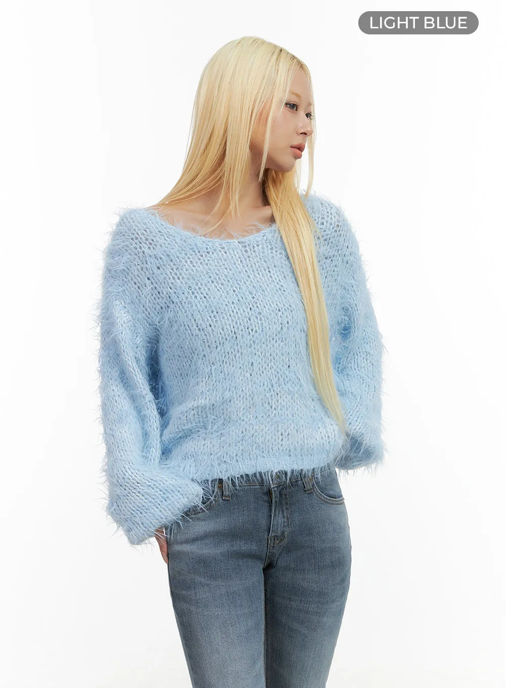 Crop Fur Knit Top CO414