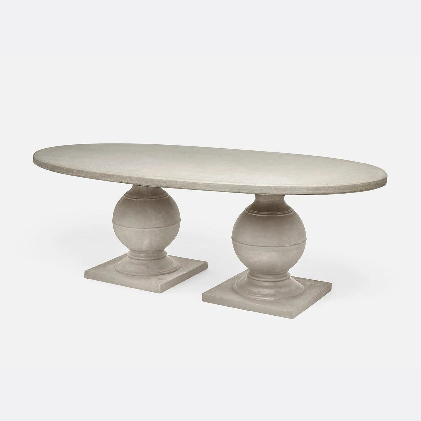 Cyril Oval Dining Table Light Gray Reconstituded Stone - multiple options