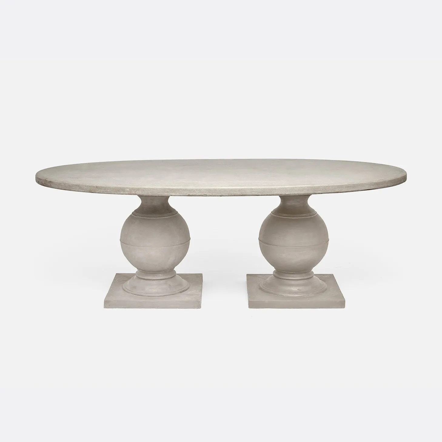 Cyril Oval Dining Table Light Gray Reconstituded Stone - multiple options