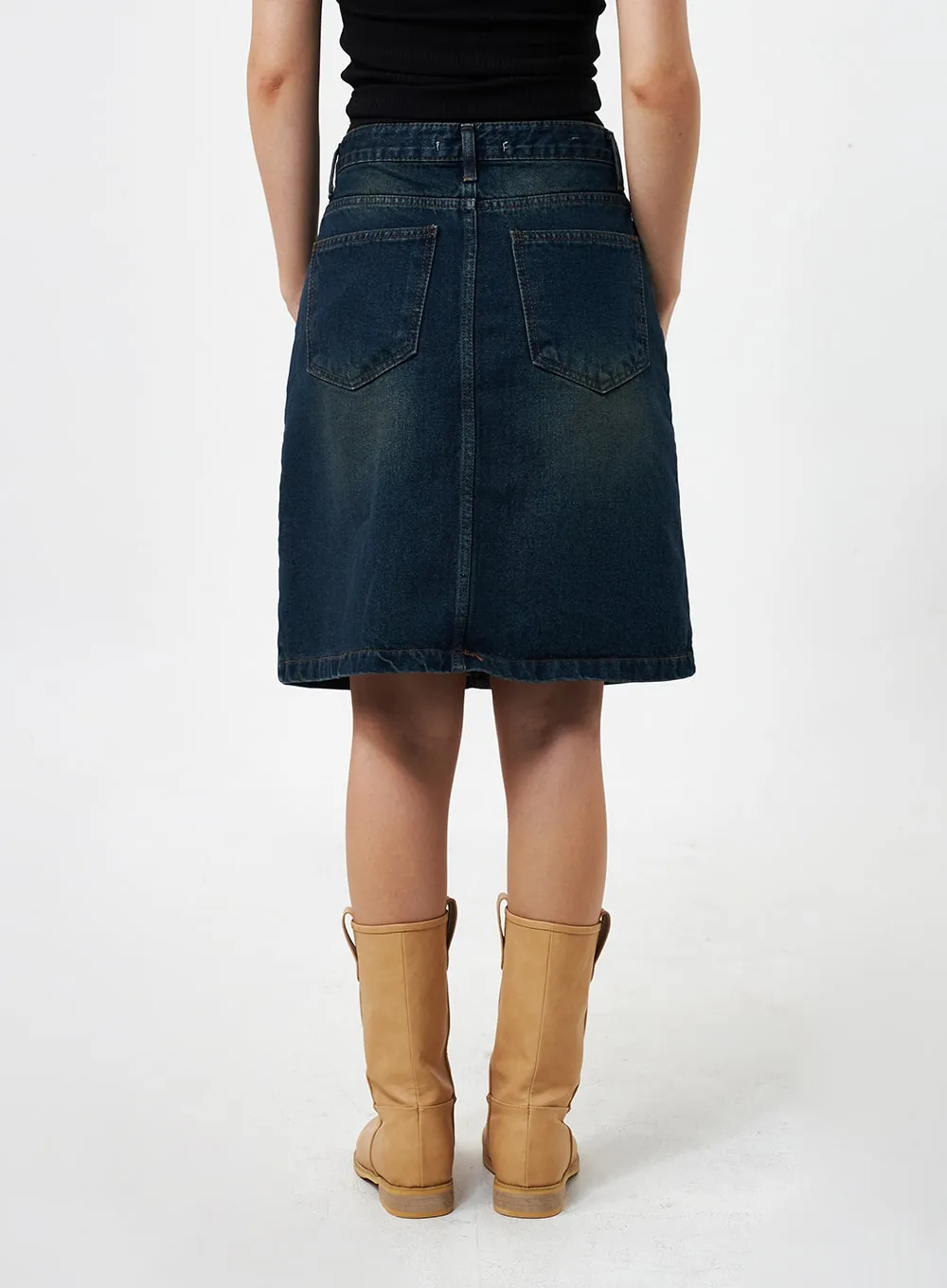 Denim Midi Skirt CY331