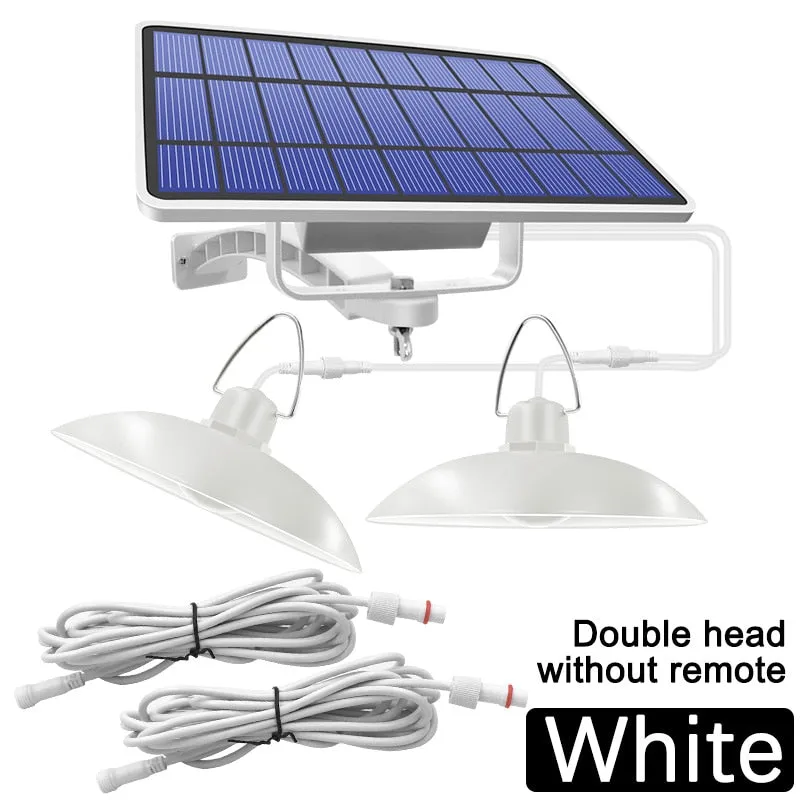 Double Head Solar Pendant Light