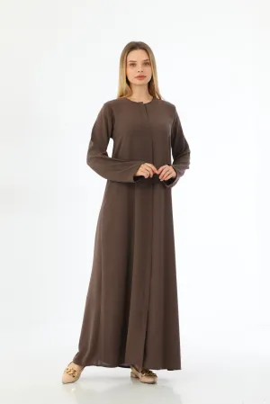 ECM 1749 Long Abaya Mink