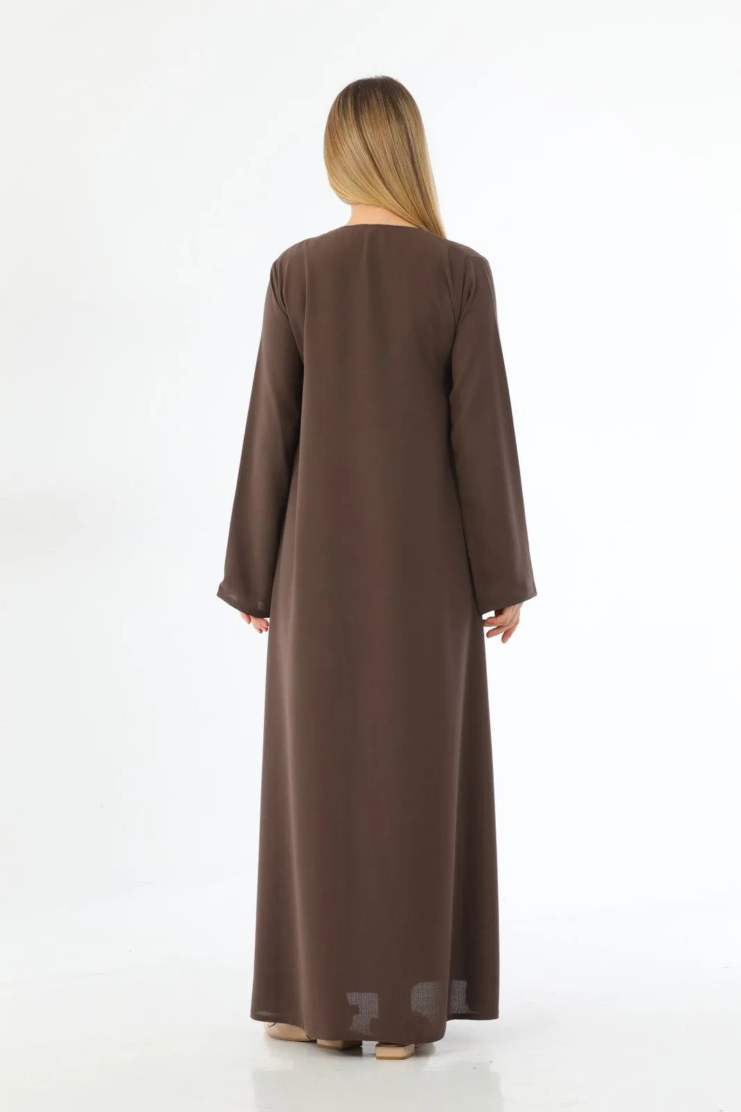 ECM 1749 Long Abaya Mink