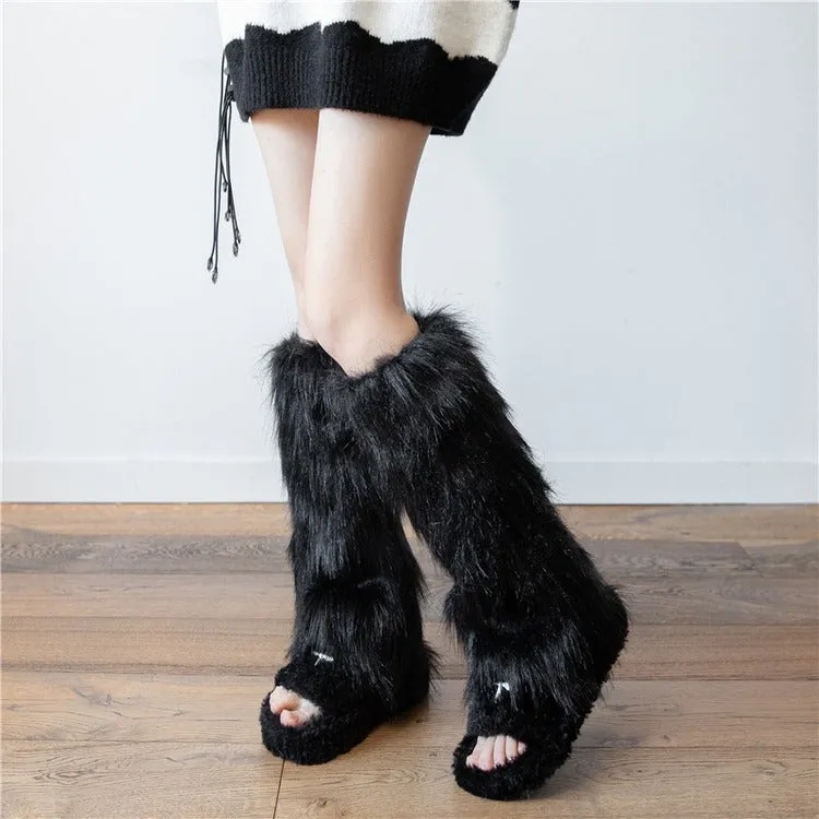 Faux Fur Leg Warmers