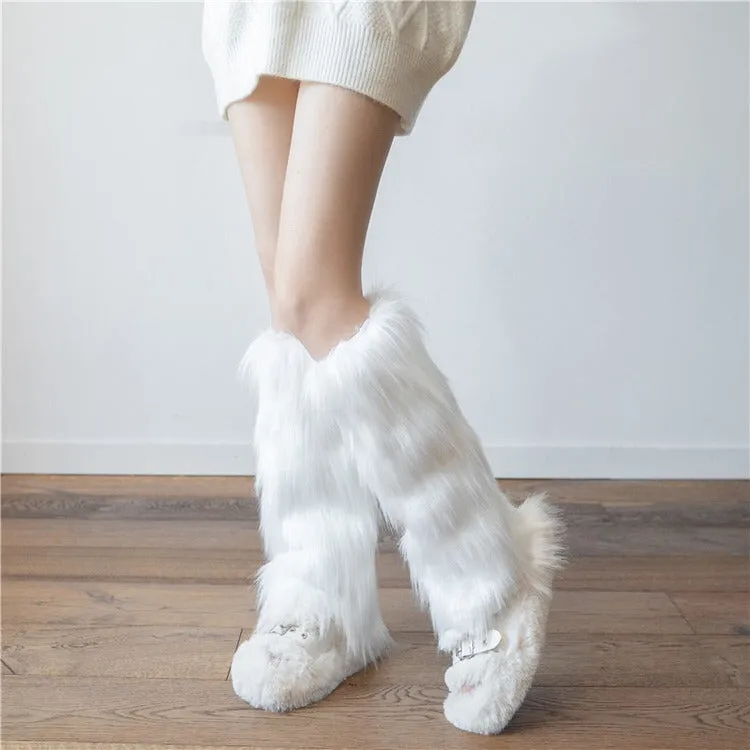 Faux Fur Leg Warmers