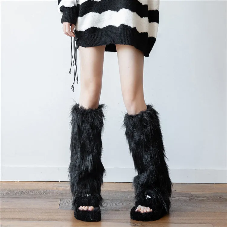 Faux Fur Leg Warmers