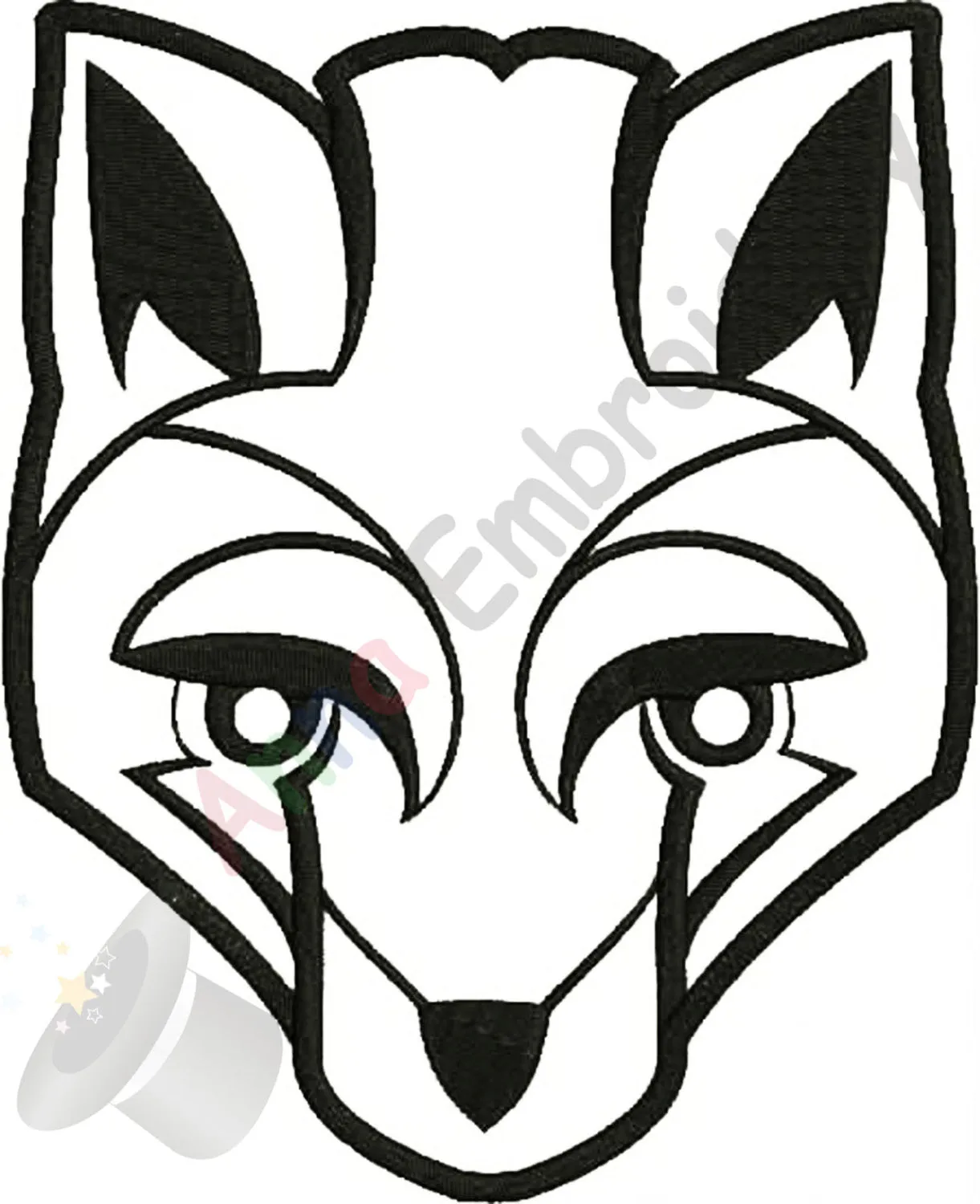 Fox Machine Embroidery Design, Fox Design, Embroidery Fox Filled stitch, machine patterns,8 sizes design, INSTANT DOWNLOAD