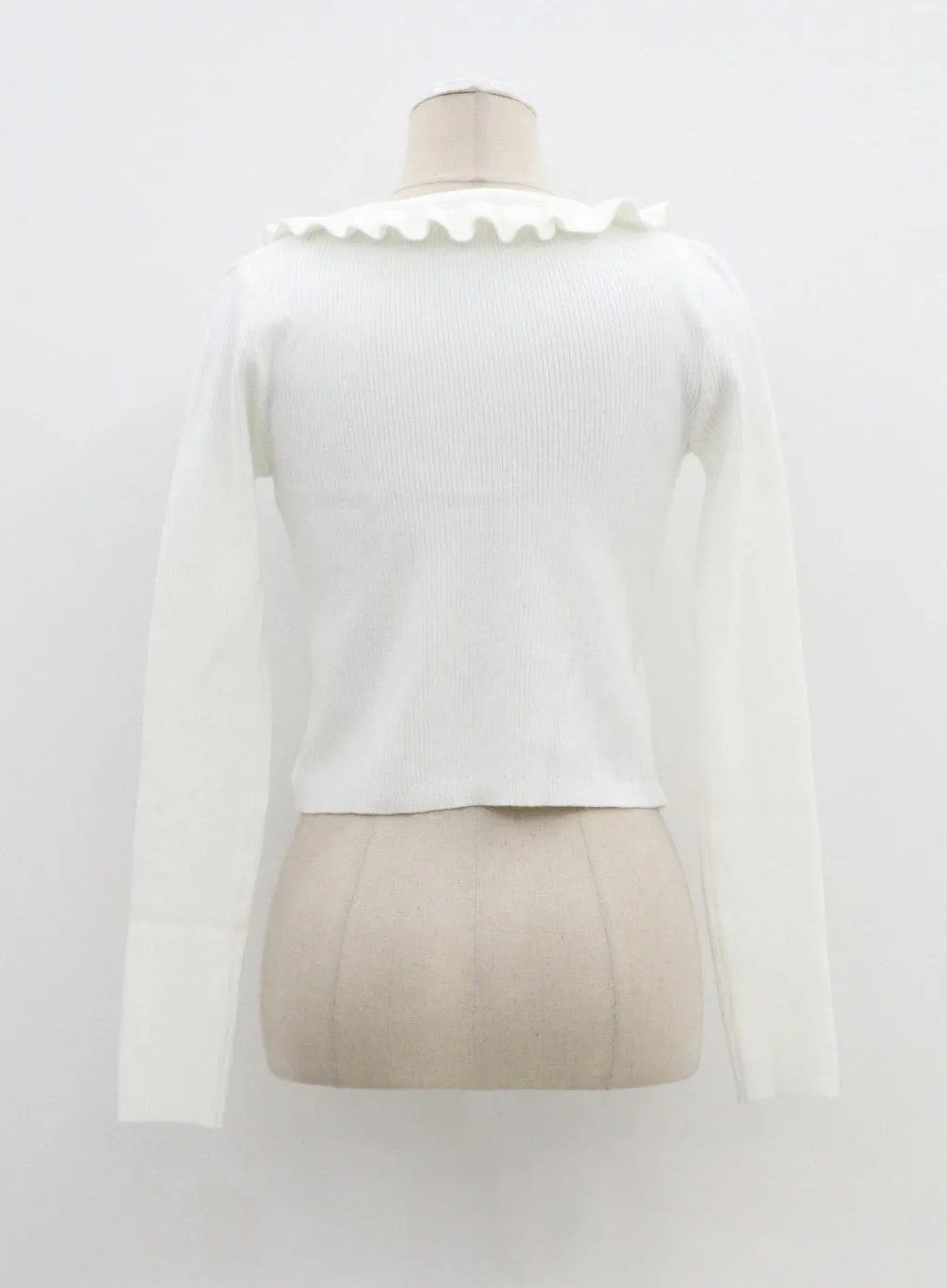 Frill Detail Cropped Cardigan CJ330