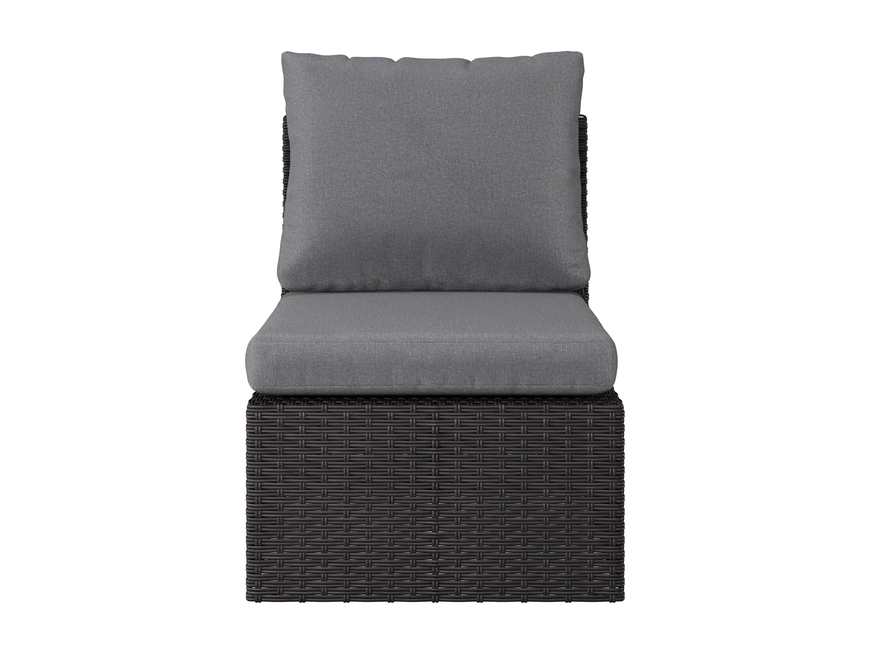 Grey Outdoor Sectional Middle Piece Chair