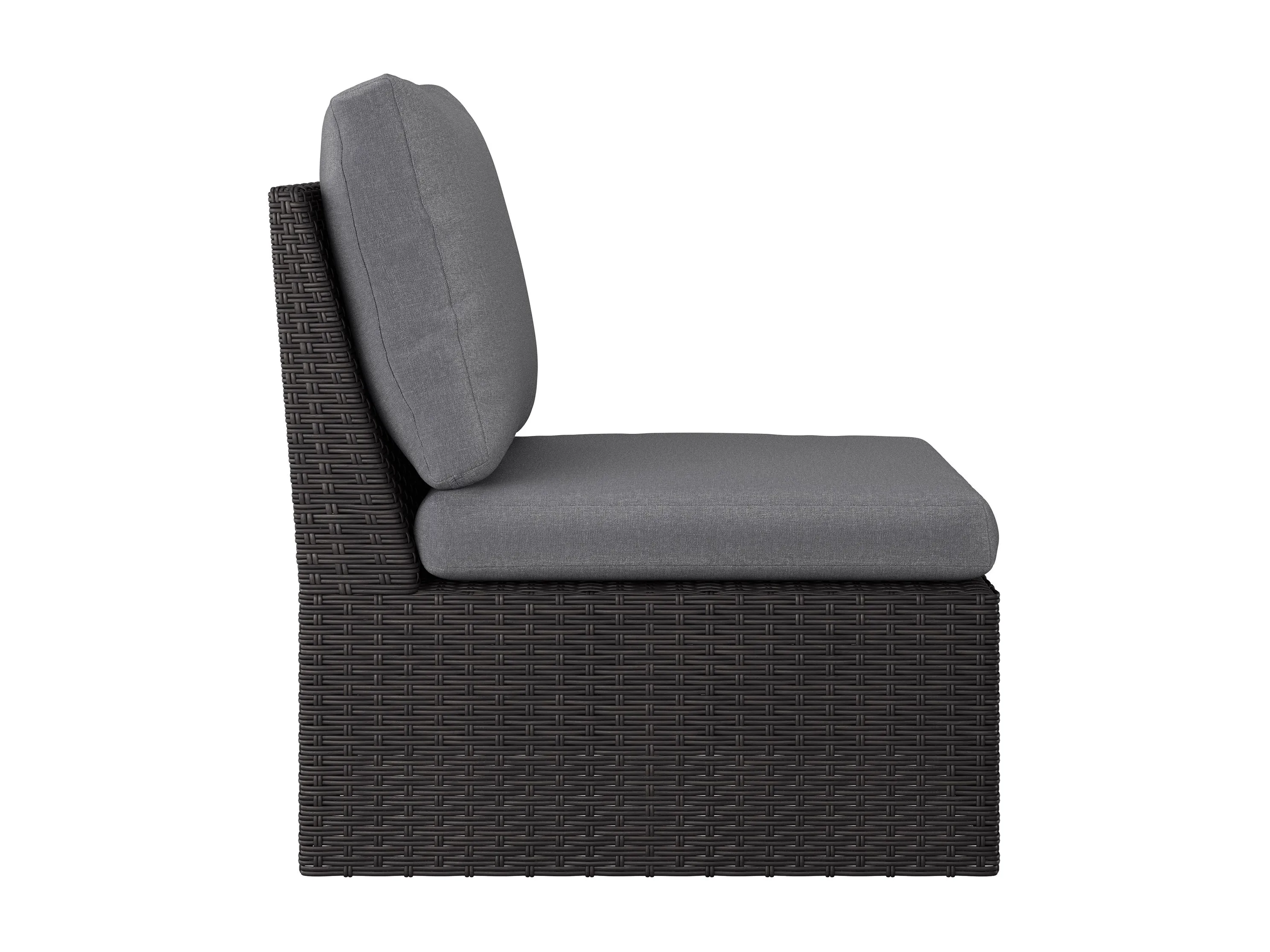 Grey Outdoor Sectional Middle Piece Chair