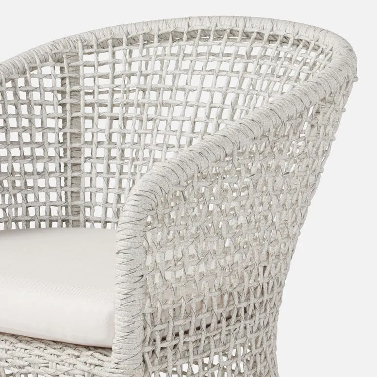 Helena Dining Chair Speckled White Wicker