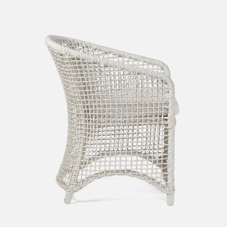 Helena Dining Chair Speckled White Wicker