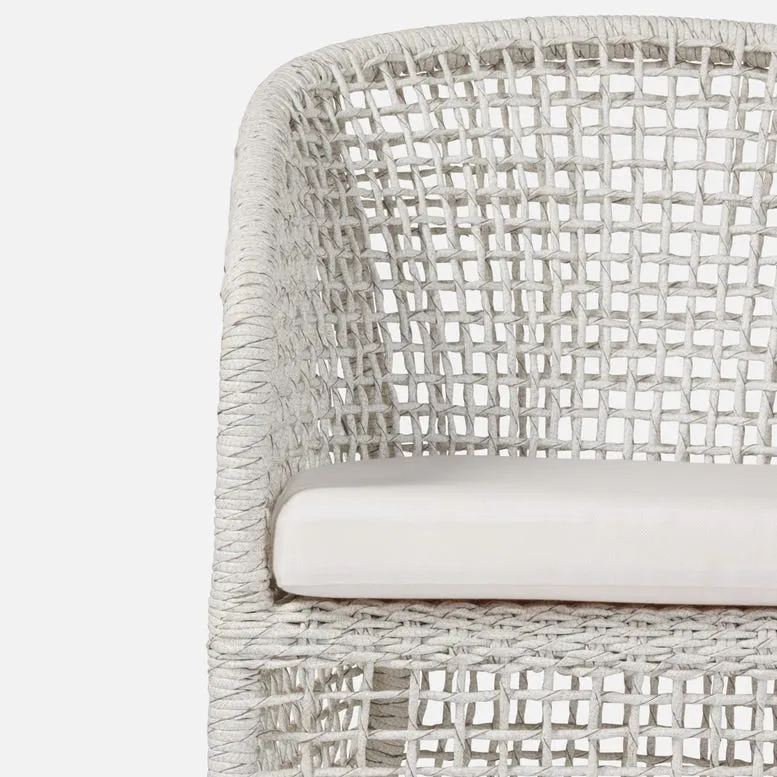 Helena Dining Chair Speckled White Wicker