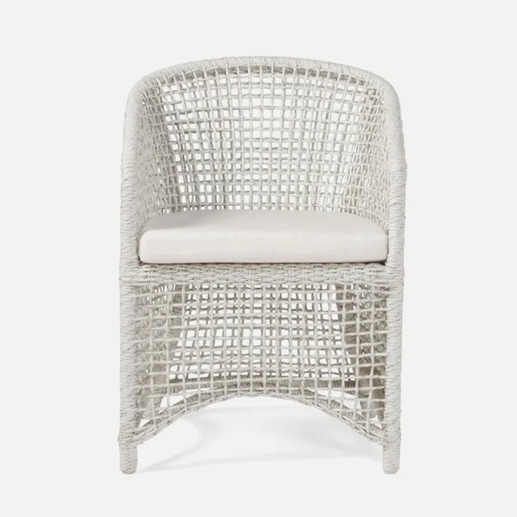 Helena Dining Chair Speckled White Wicker