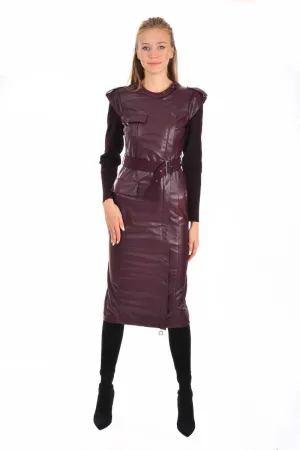 HK 2230 Burgundy Leather Cape