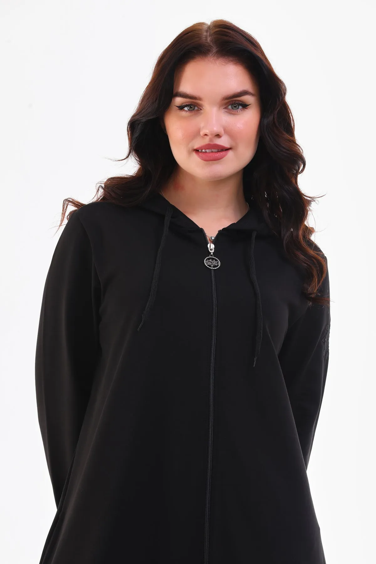 JMN Long Zipup Cape Tracksuit Black