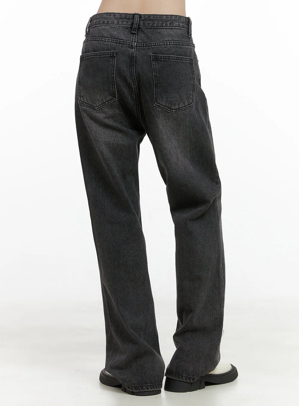 Libby Black Denim Bootcut Jeans OO401