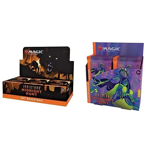 Magic: The Gathering Innistrad: Midnight Hunt Bundle – Includes 1 Set Booster Box   1 Collector Booster Box