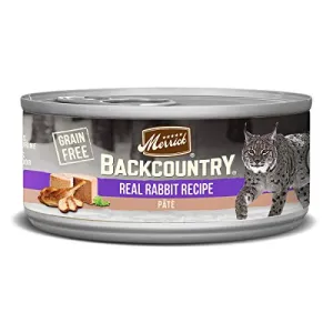 Merrick Backcountry Grain Free Wet Cat Food Real Rabbit Recipe Pate - (24) 5.5 oz. Cans