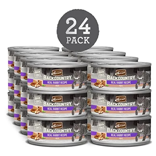 Merrick Backcountry Grain Free Wet Cat Food Real Rabbit Recipe Pate - (24) 5.5 oz. Cans