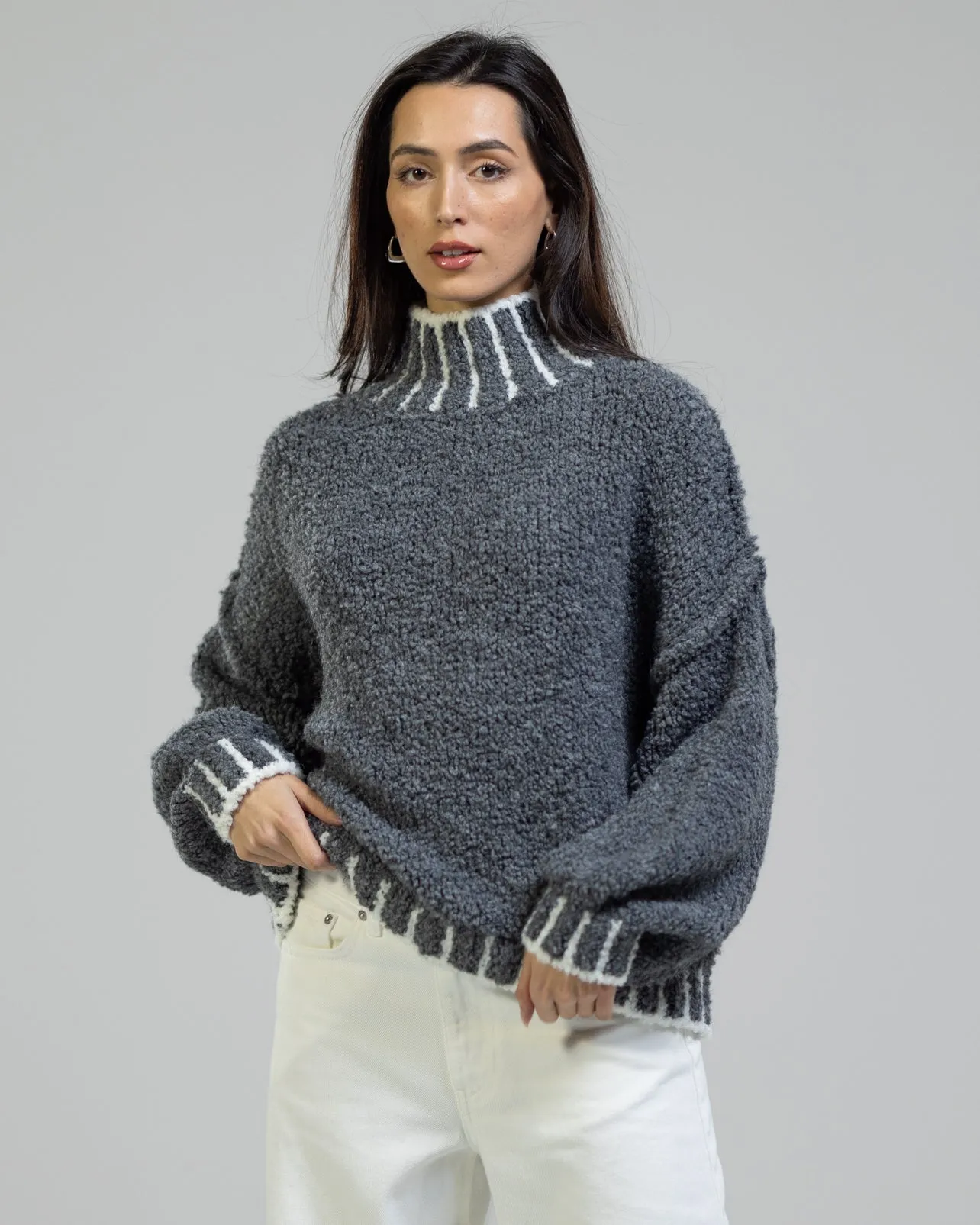 NEW | Iris Sweater | Charcoal | Alpaca Wool