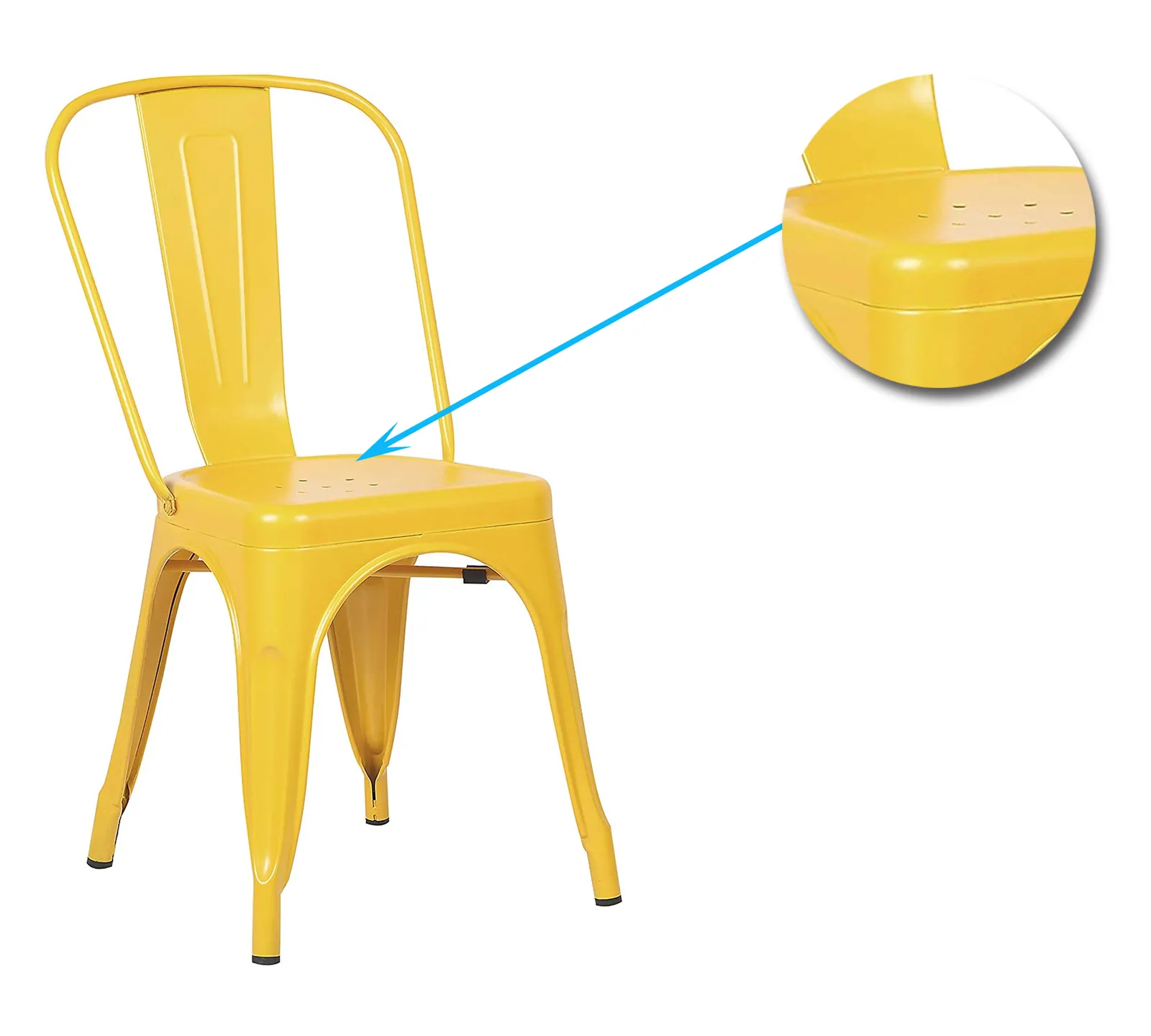 Outdoor Chair in Metal Frame Legs