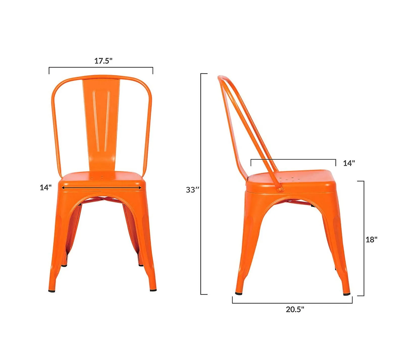 Outdoor Chair in Metal Frame Legs