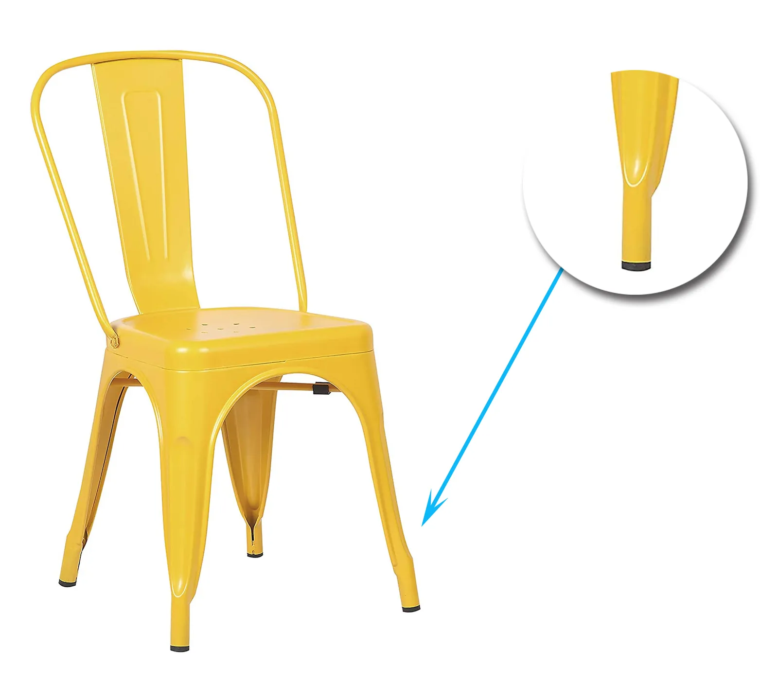 Outdoor Chair in Metal Frame Legs