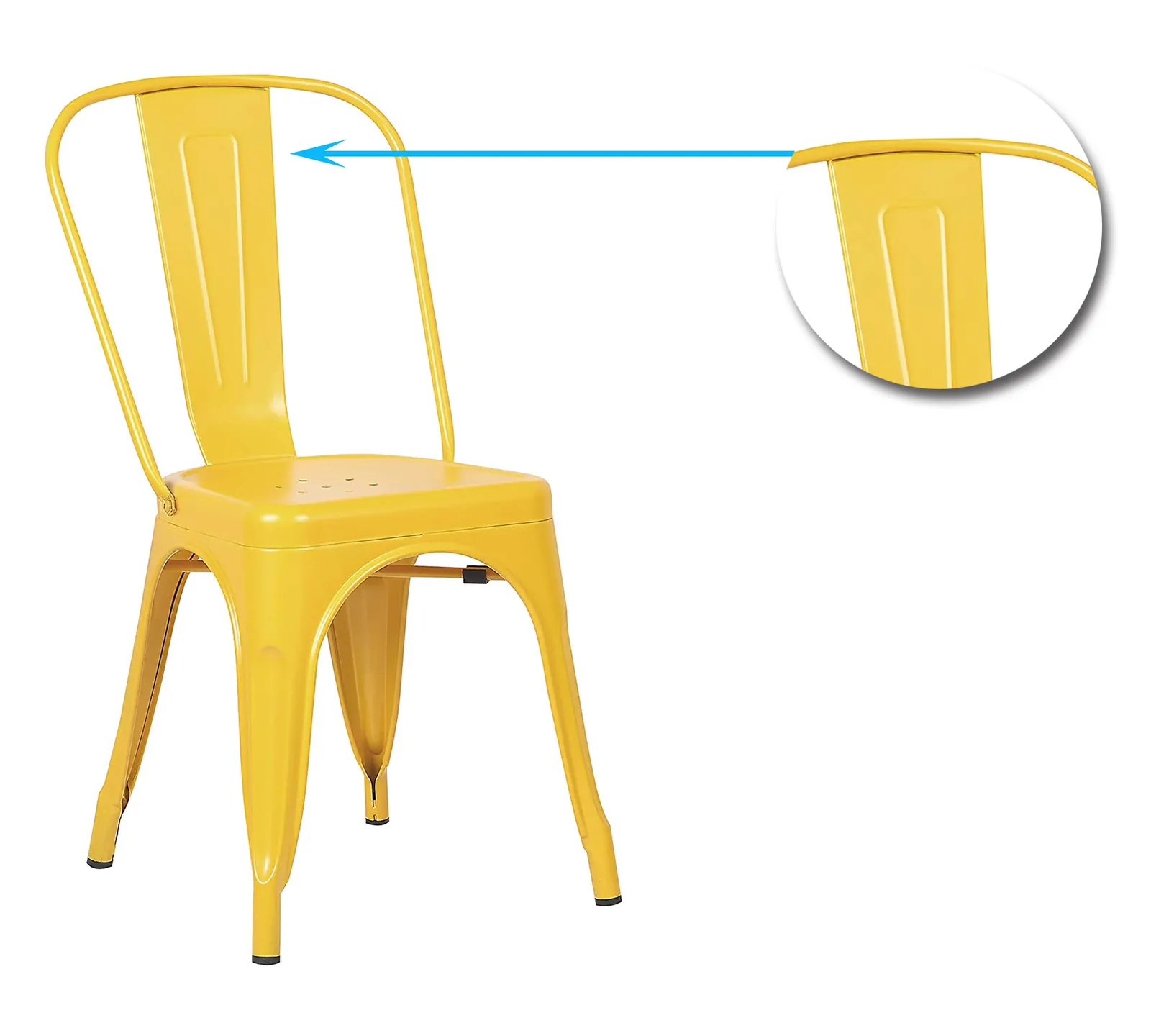 Outdoor Chair in Metal Frame Legs