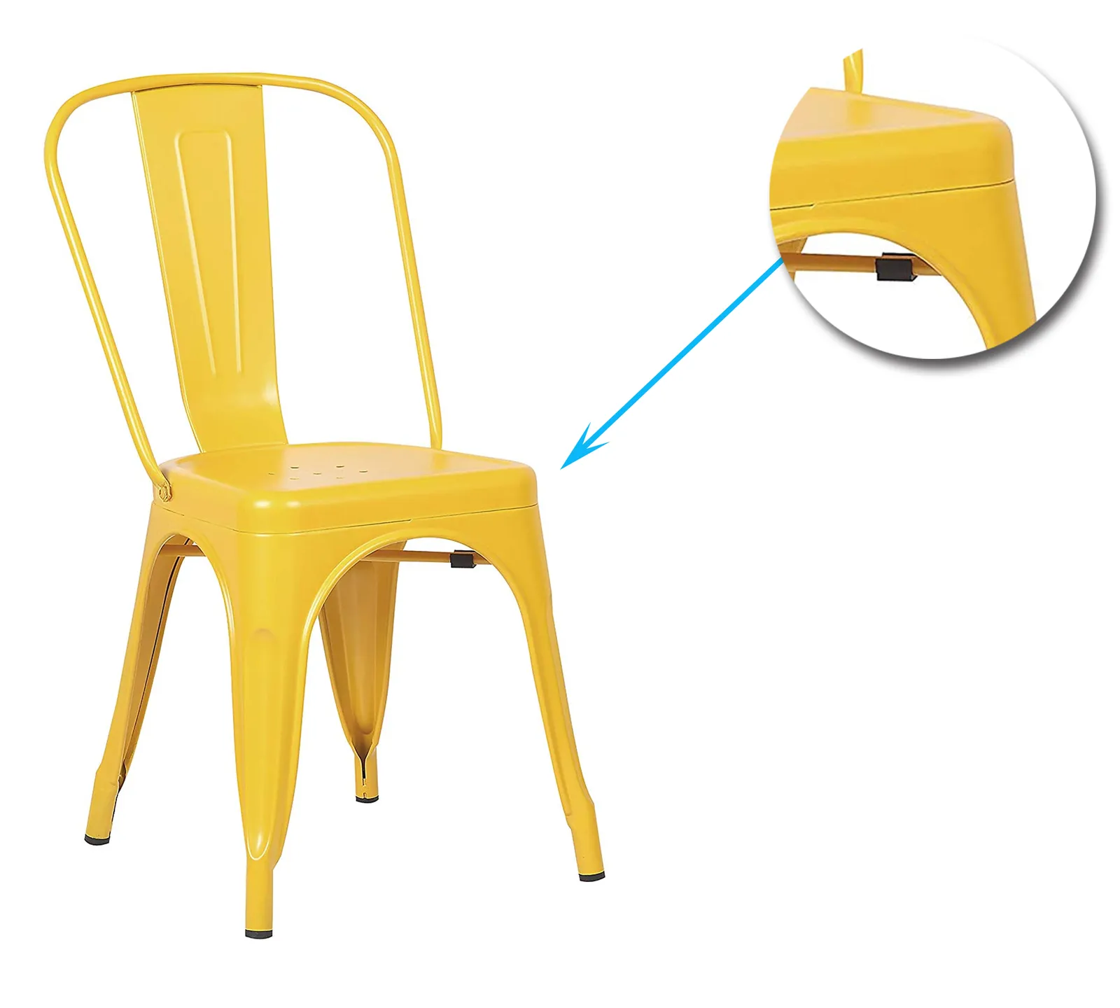 Outdoor Chair in Metal Frame Legs