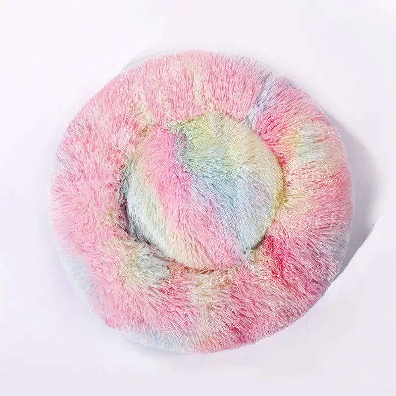 Round Fur Faux Beds