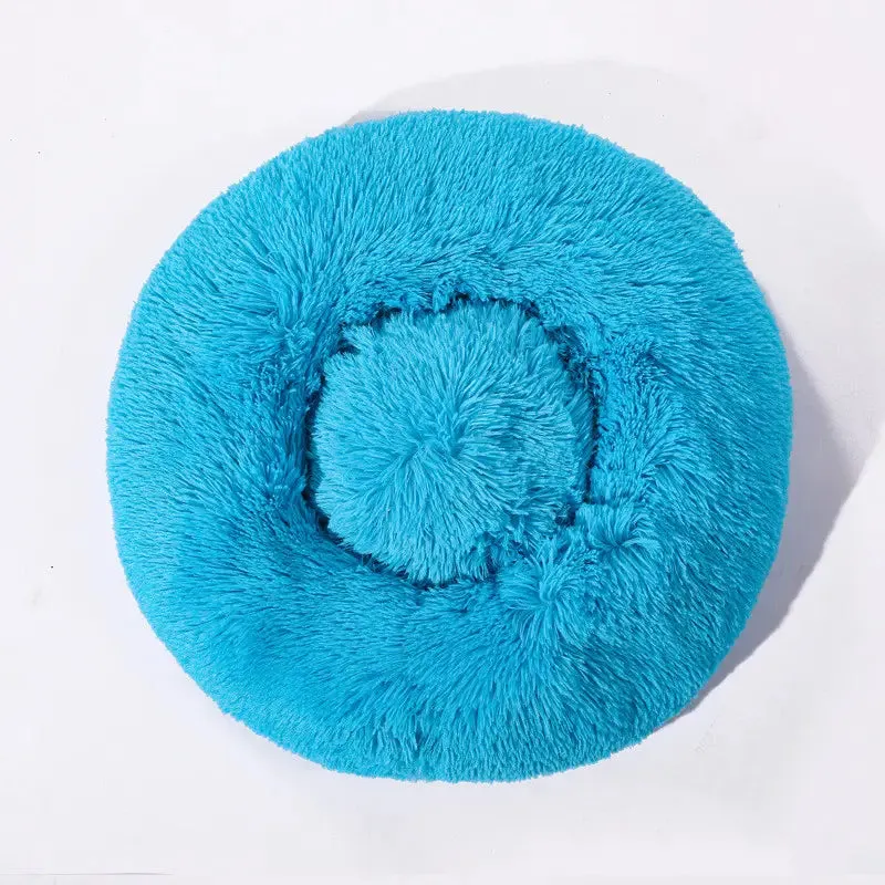 Round Fur Faux Beds