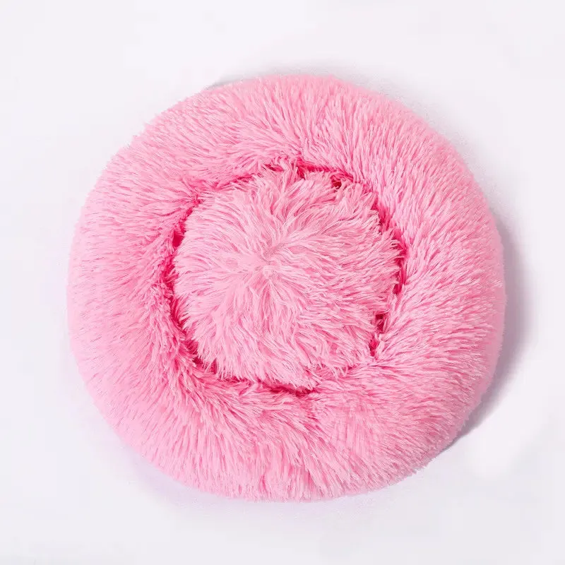 Round Fur Faux Beds